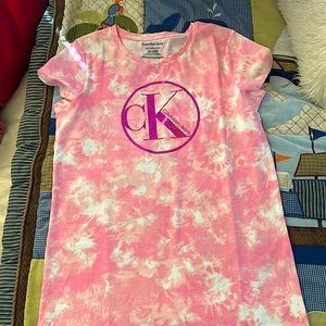 Baby girls Calvin Klein short sleeve logo dress